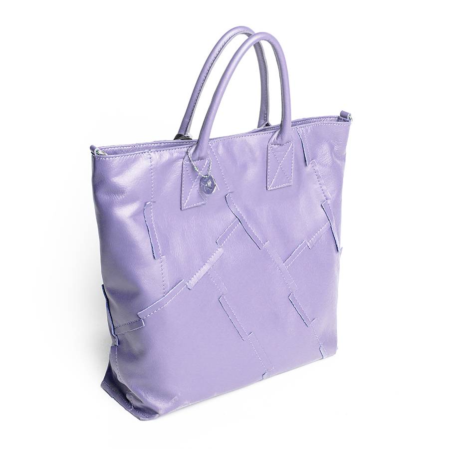 Laura Di Maggio UMA – Tote bag in pelle nappa lavanda Promozione Limitata