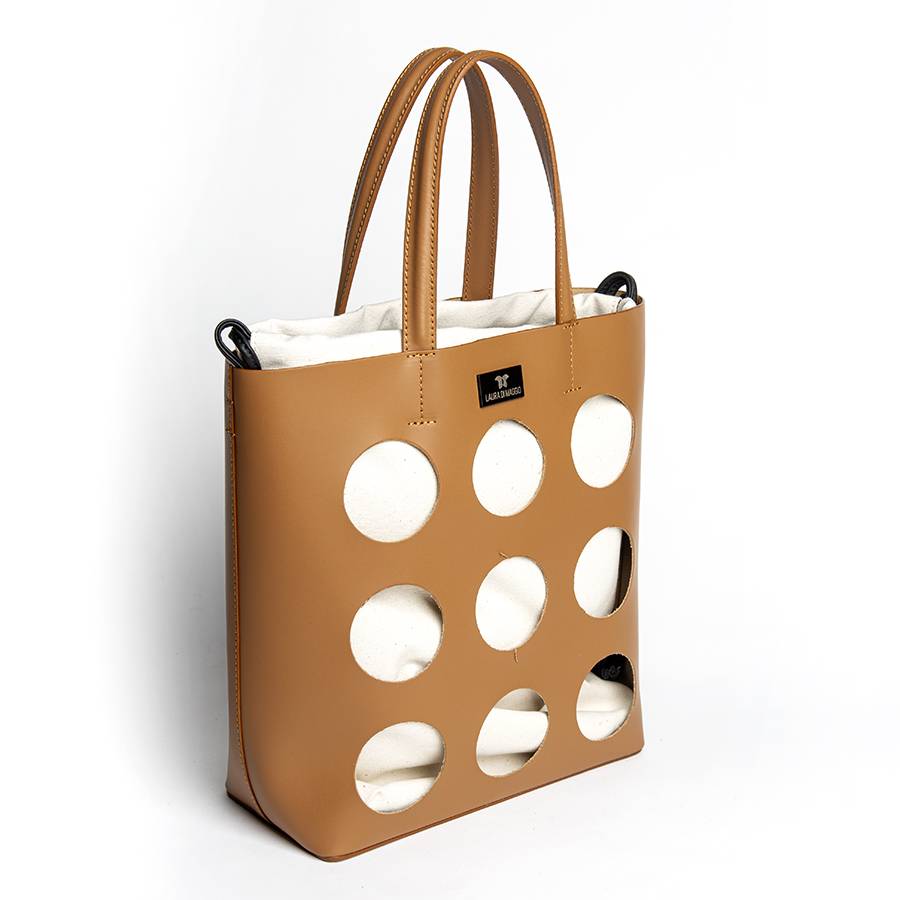 Laura Di Maggio NOAH TOTE – Borsa in pelle elegant traforata cuoio Affare Del Giorno