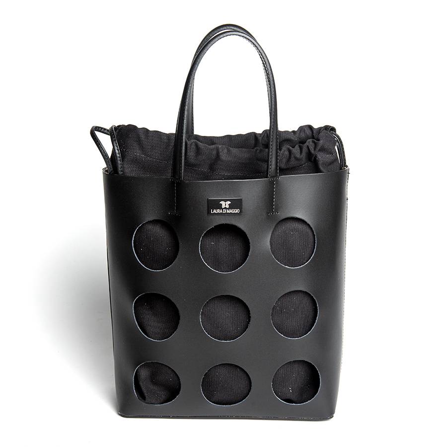 Laura Di Maggio NOAH TOTE – Borsa in pelle elegant traforata nera Prezzo Ridotto