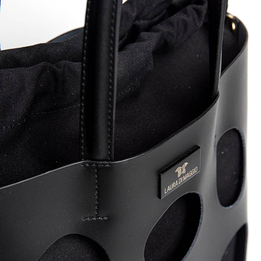 Laura Di Maggio NOAH TOTE – Borsa in pelle elegant traforata nera Prezzo Ridotto