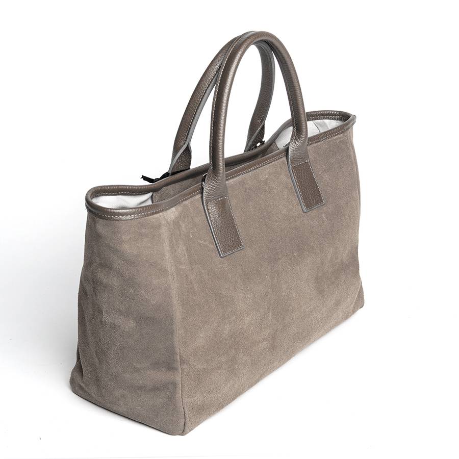Laura Di Maggio MILANO – Borsa in pelle e camoscio taupe Convenienza
