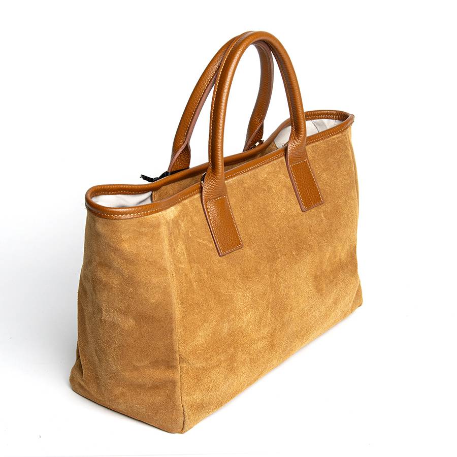 Laura Di Maggio MILANO – Borsa in pelle e camoscio cuoio Novità