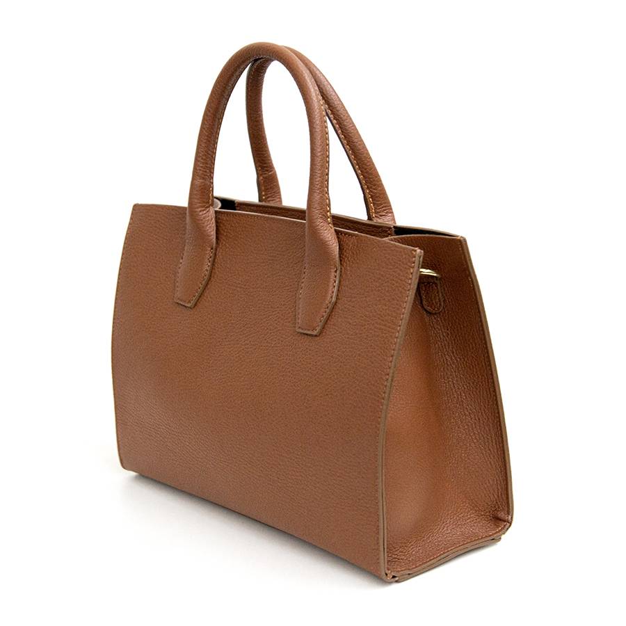 Laura Di Maggio MIRIAM – Borsa in pelle dollaro marrone Presa