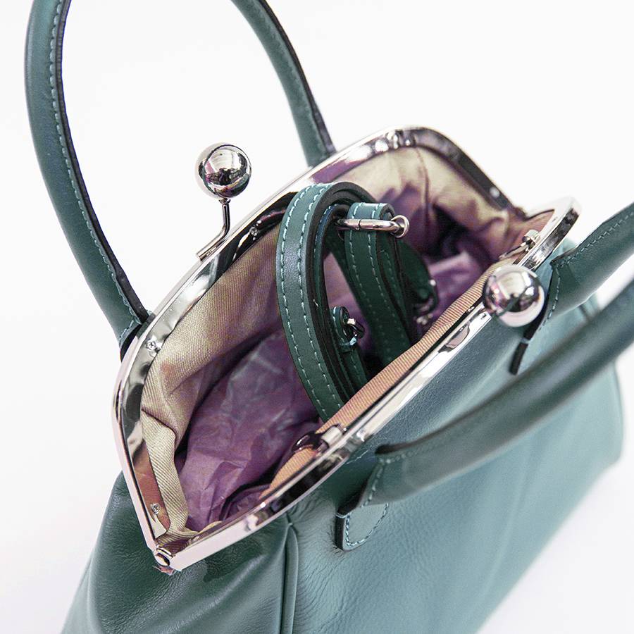 Laura Di Maggio NONNA – Borsa a clutch in nappa avio Saldi