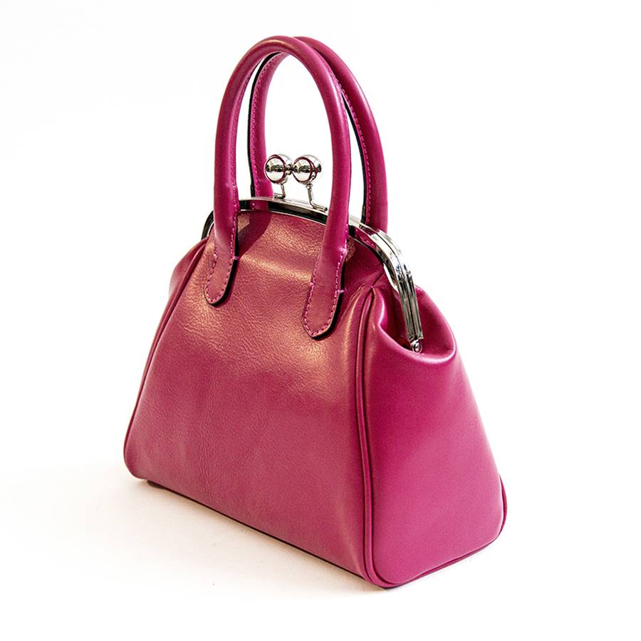 Laura Di Maggio NONNA – Borsa a clutch in nappa fuxia Hotsell
