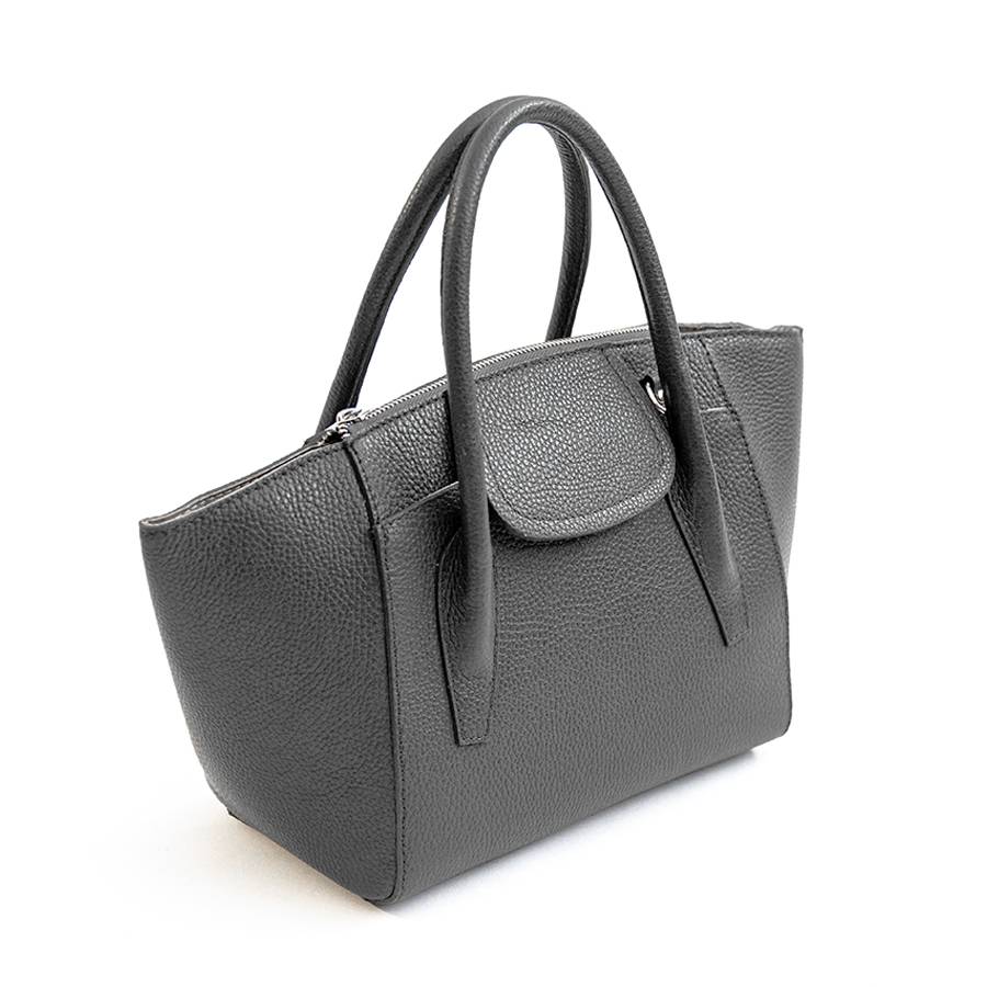 Laura Di Maggio AMELIE – bauletto in pelle dollaro grigio Vendita Calda