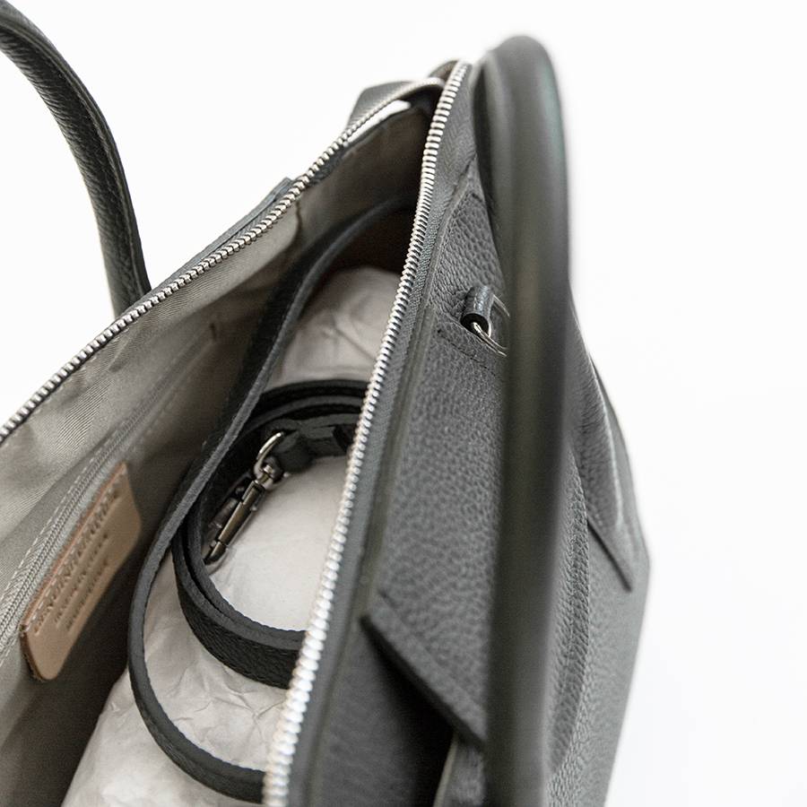 Laura Di Maggio AMELIE – bauletto in pelle dollaro grigio Vendita Calda