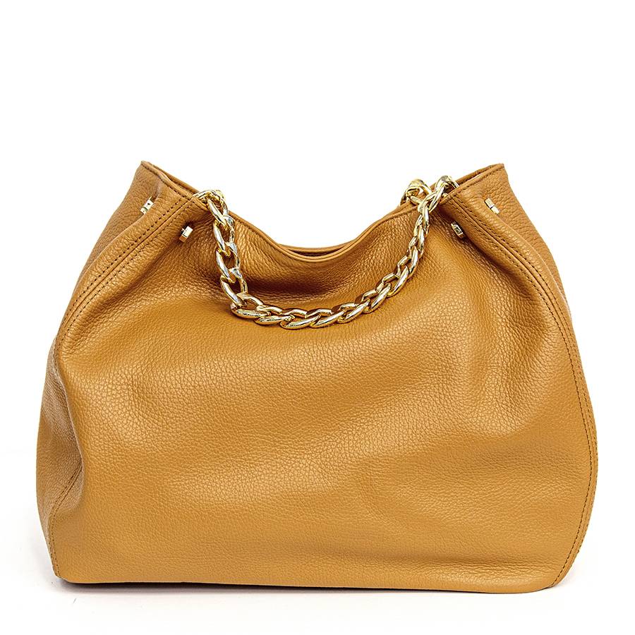 Laura Di Maggio PEACH – borsa a mano con catena in pelle cuoio In Saldo
