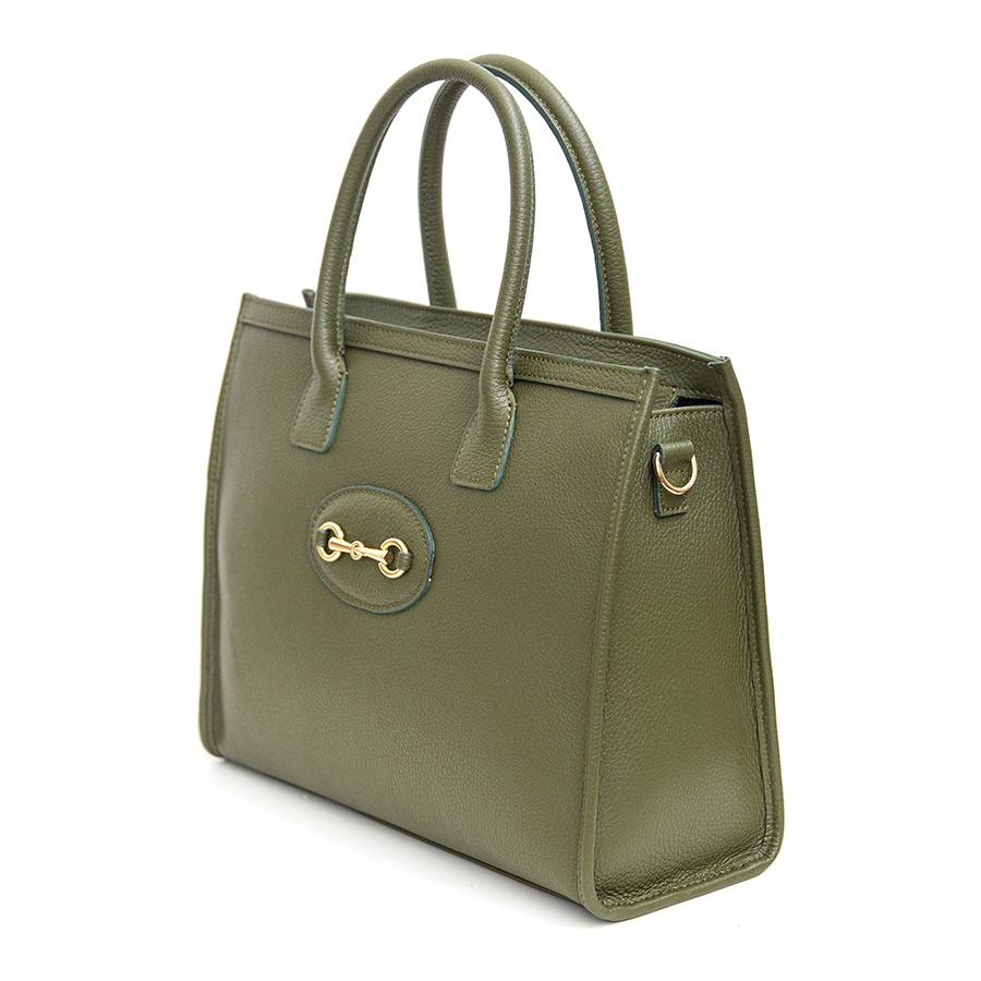 Laura Di Maggio LONDON – Borsa in pelle dollaro verde oliva 2025