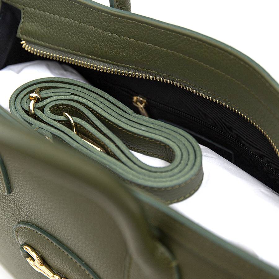 Laura Di Maggio LONDON – Borsa in pelle dollaro verde oliva 2025