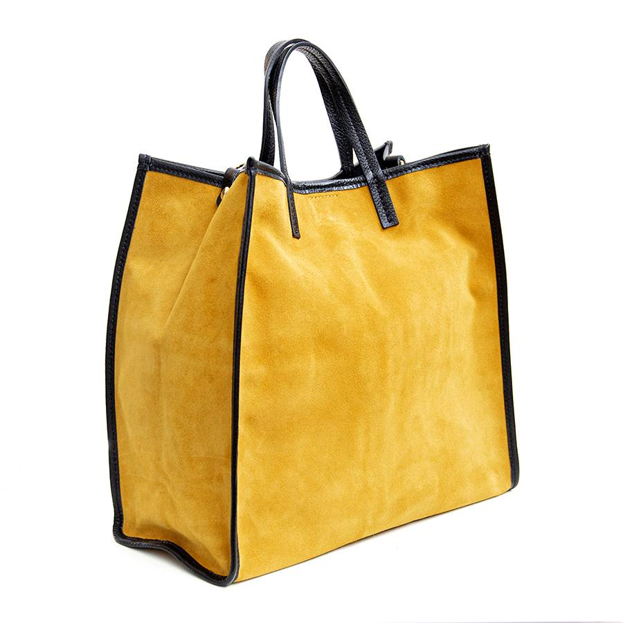 Laura Di Maggio ISABELLA – Shopper in pelle camoscio senape Promozione