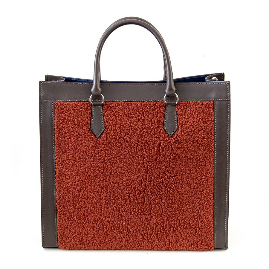 Laura Di Maggio WINNIE – borsa in pelle e tessuto testa di moro Soddisfazione Garantita