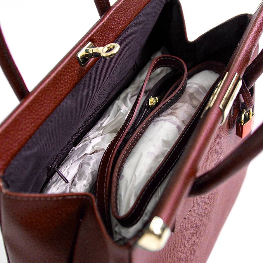 Laura Di Maggio DOCTOR – bauletto in pelle dollaro rubino Convenienza