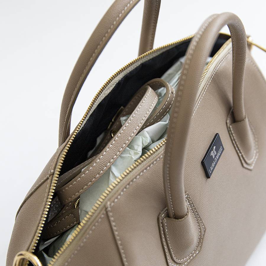Laura Di Maggio ZAIRA BIG – baulettone in palmellato beige Offerta