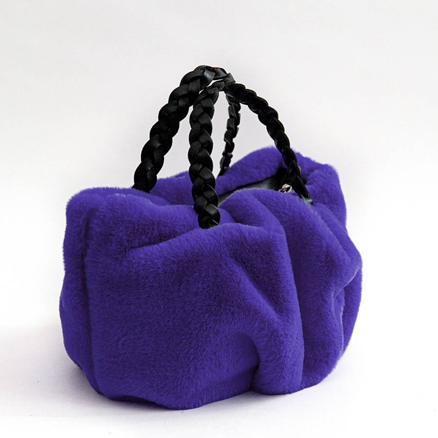 Laura Di Maggio TRUDY – bauletto in ecopelliccia viola Online