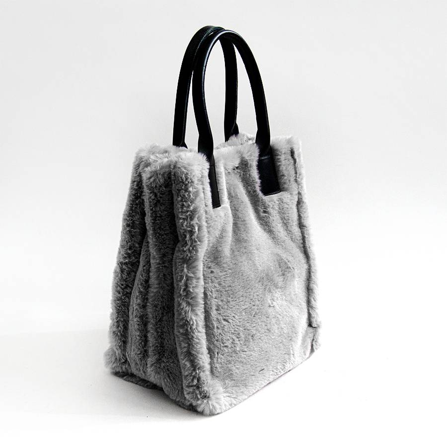 Laura Di Maggio TRUDY BIG – shopping in ecopelliccia grigia Outlet