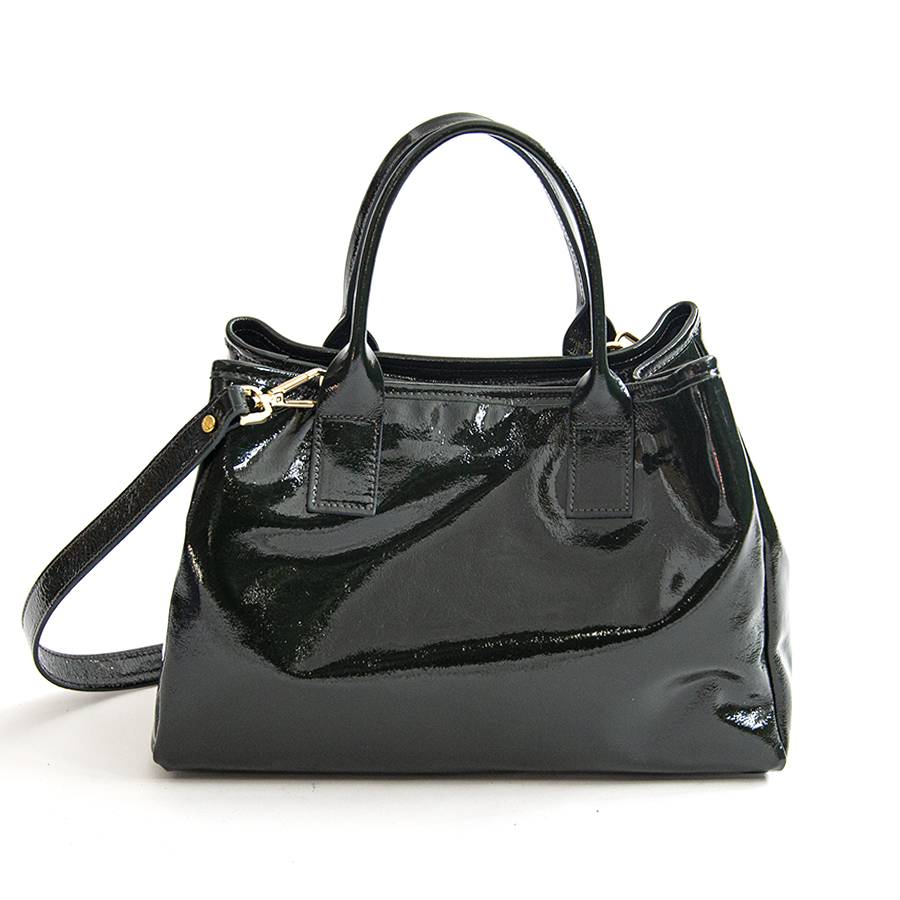 Laura Di Maggio MILANO VERNICE – borsa in pelle verniciata verdone Saldi