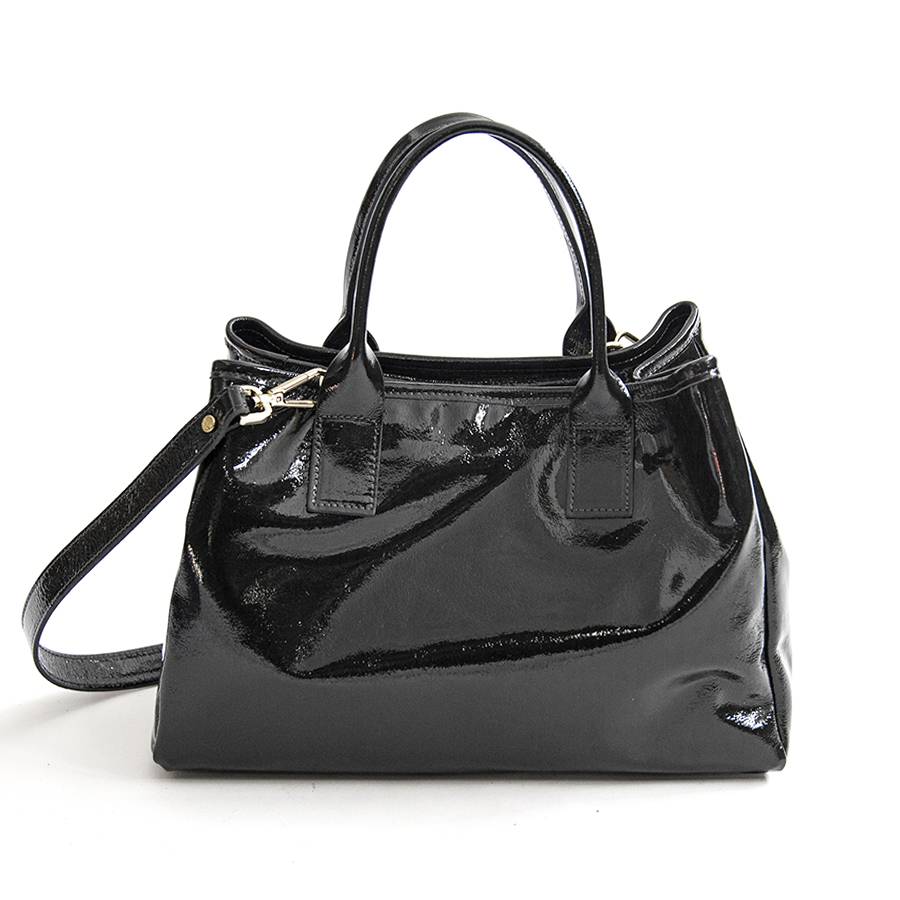 Laura Di Maggio MILANO VERNICE – borsa in pelle verniciata nera Offerte