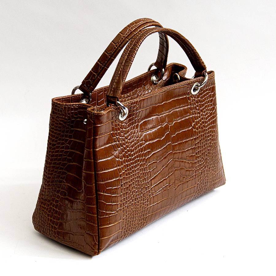 Laura Di Maggio MISTY – bauletto in pelle stampa cocco cuoio Negozio
