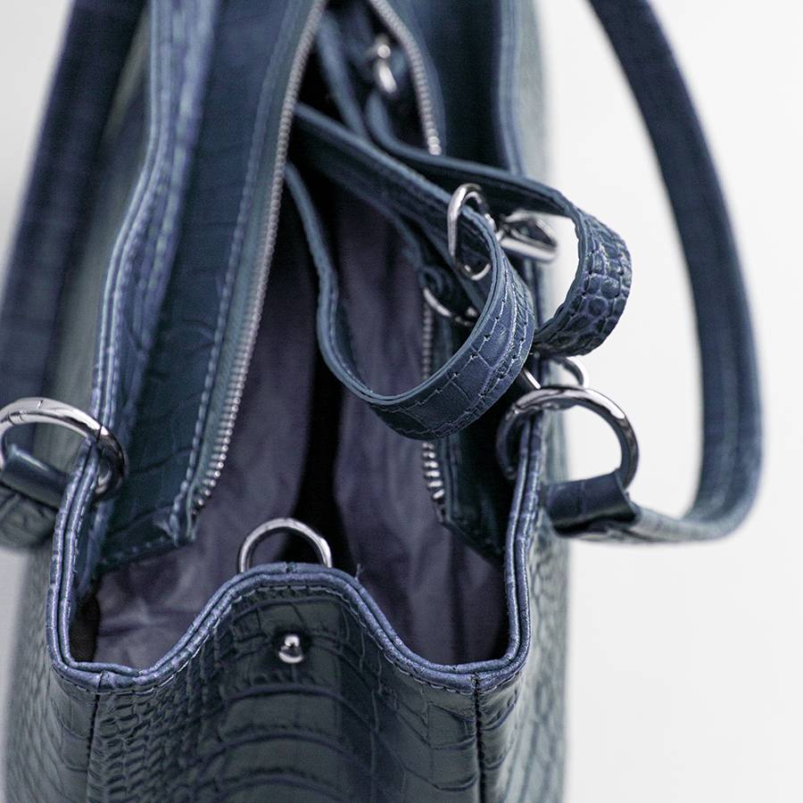 Laura Di Maggio MISTY – bauletto in pelle stampa cocco avio Nuova