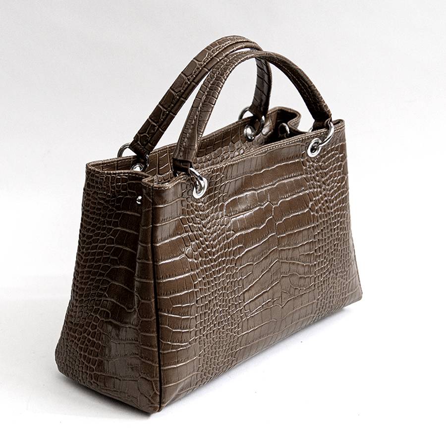 Laura Di Maggio MISTY – bauletto in pelle stampa cocco taupe Moda