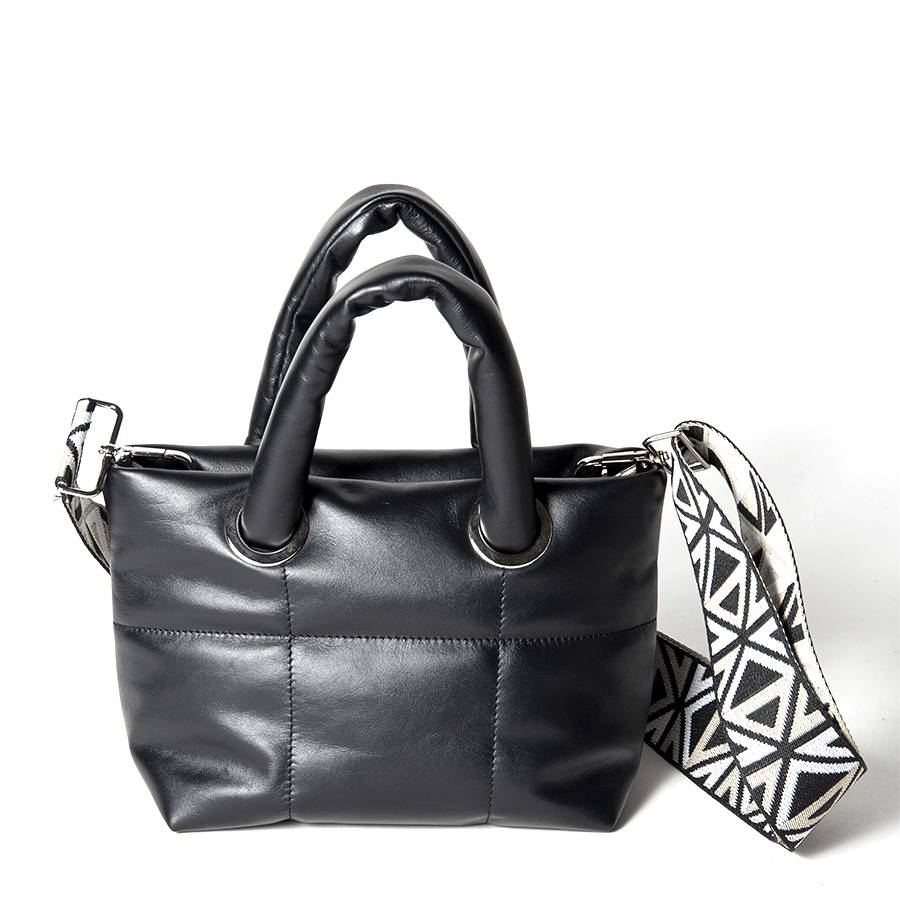 Laura Di Maggio GIOY – Tote bag in nappa trapuntata nera Italy