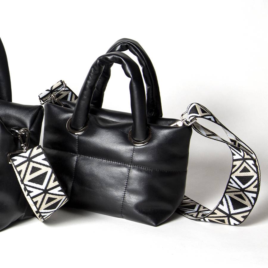 Laura Di Maggio GIOY – Tote bag in nappa trapuntata nera Italy