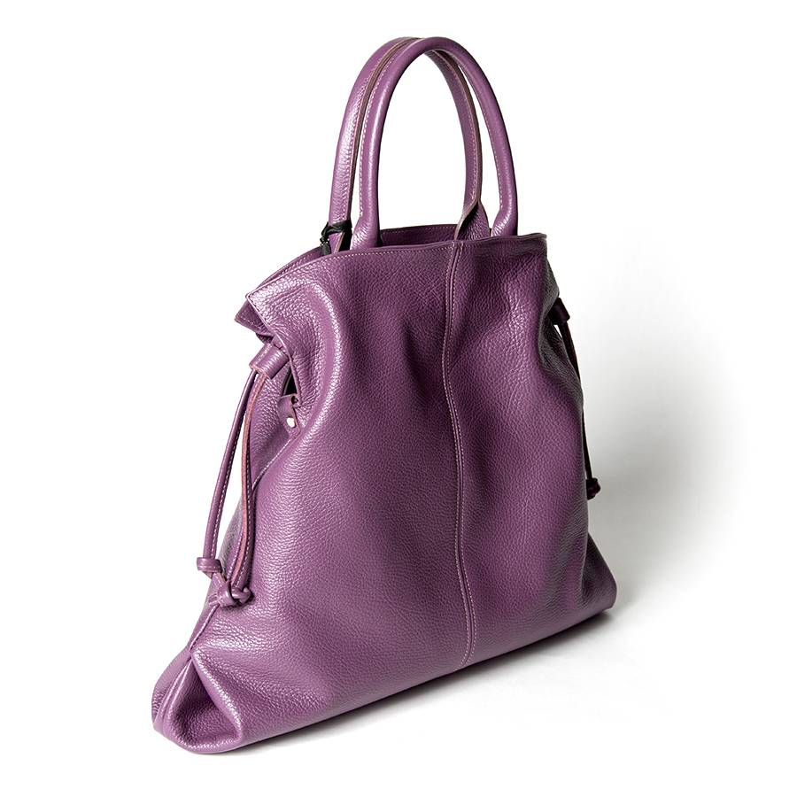Laura Di Maggio GLORIA – borsa a sacco in pelle malva Spedizione Gratuita