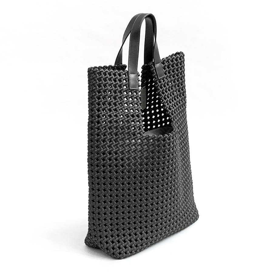 Laura Di Maggio KENDRA – Borsa intrecciata in raso nero Acquista Ora
