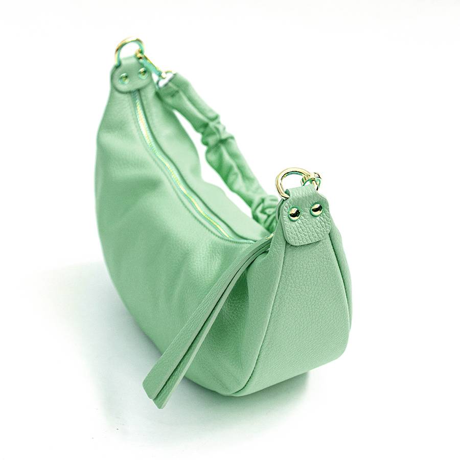 Laura Di Maggio SUSAN – Baguette in pelle verde menta Prezzo Ridotto