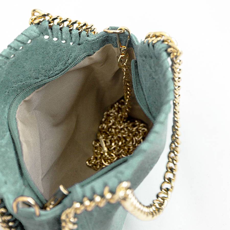 Laura Di Maggio LUMI – Borsa con catene in pelle vintage menta Presa