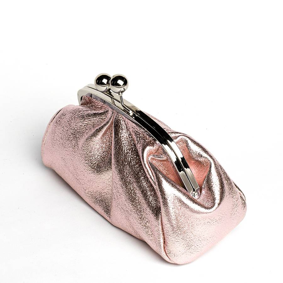 Laura Di Maggio CLUTCH – borsetta in pelle laminata cipria Fino Al -60%