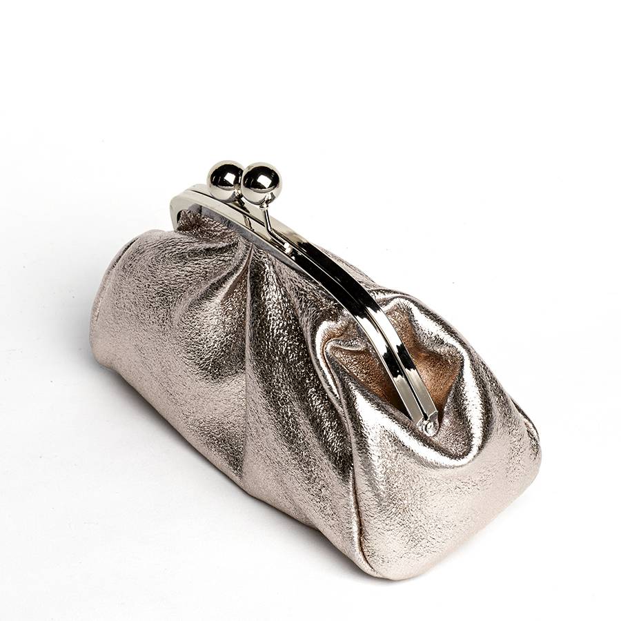 Laura Di Maggio CLUTCH – borsetta in pelle laminata bronzo Shopping Online