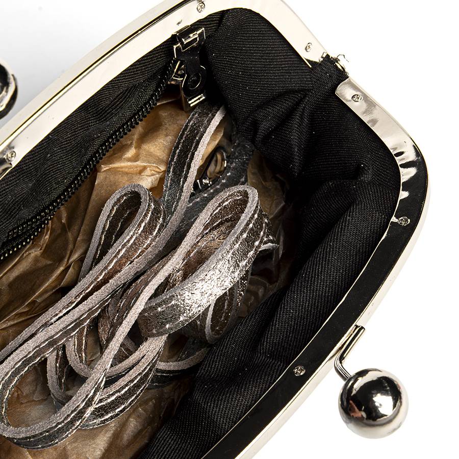 Laura Di Maggio CLUTCH – borsetta in pelle laminata bronzo Shopping Online