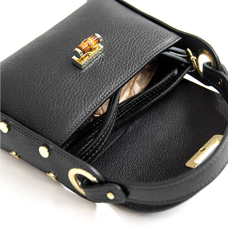 Laura Di Maggio BAMBU’ – borsetta con borchie in pelle nera Liquidazione
