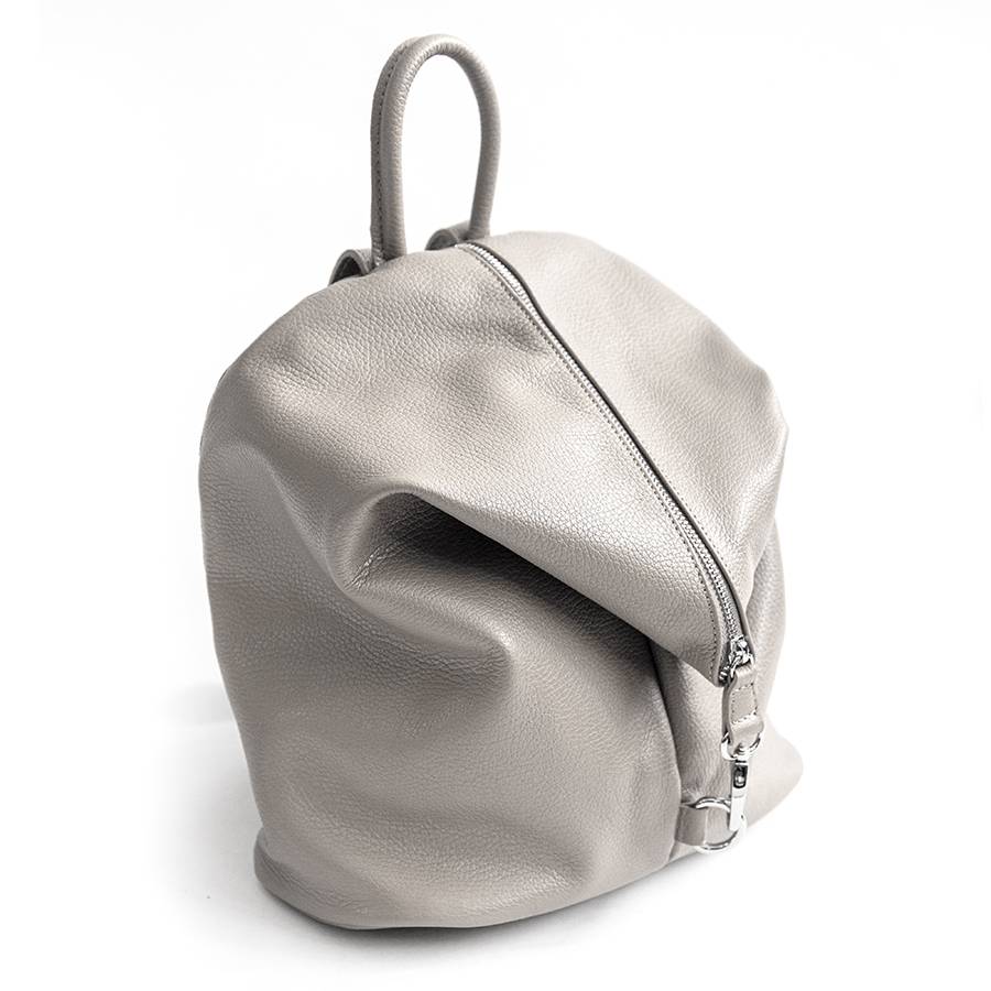 Laura Di Maggio FLIP – Zaino con zip in pelle panna Enormi risparmi