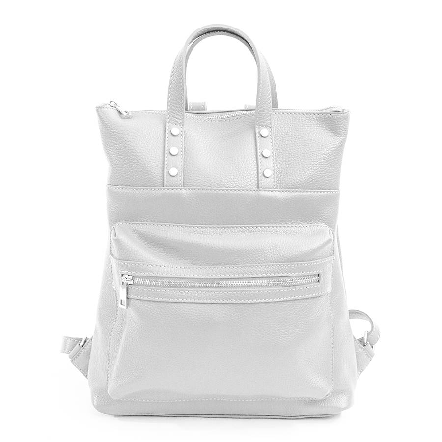 Laura Di Maggio YALE – Zaino in pelle bianco Saldi Di Fabbrica
