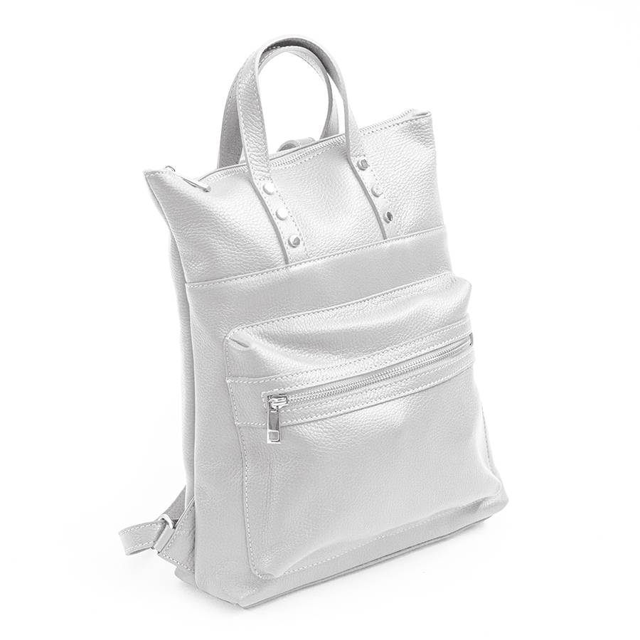Laura Di Maggio YALE – Zaino in pelle bianco Saldi Di Fabbrica