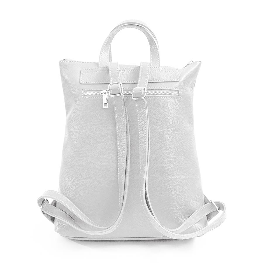 Laura Di Maggio YALE – Zaino in pelle bianco Saldi Di Fabbrica