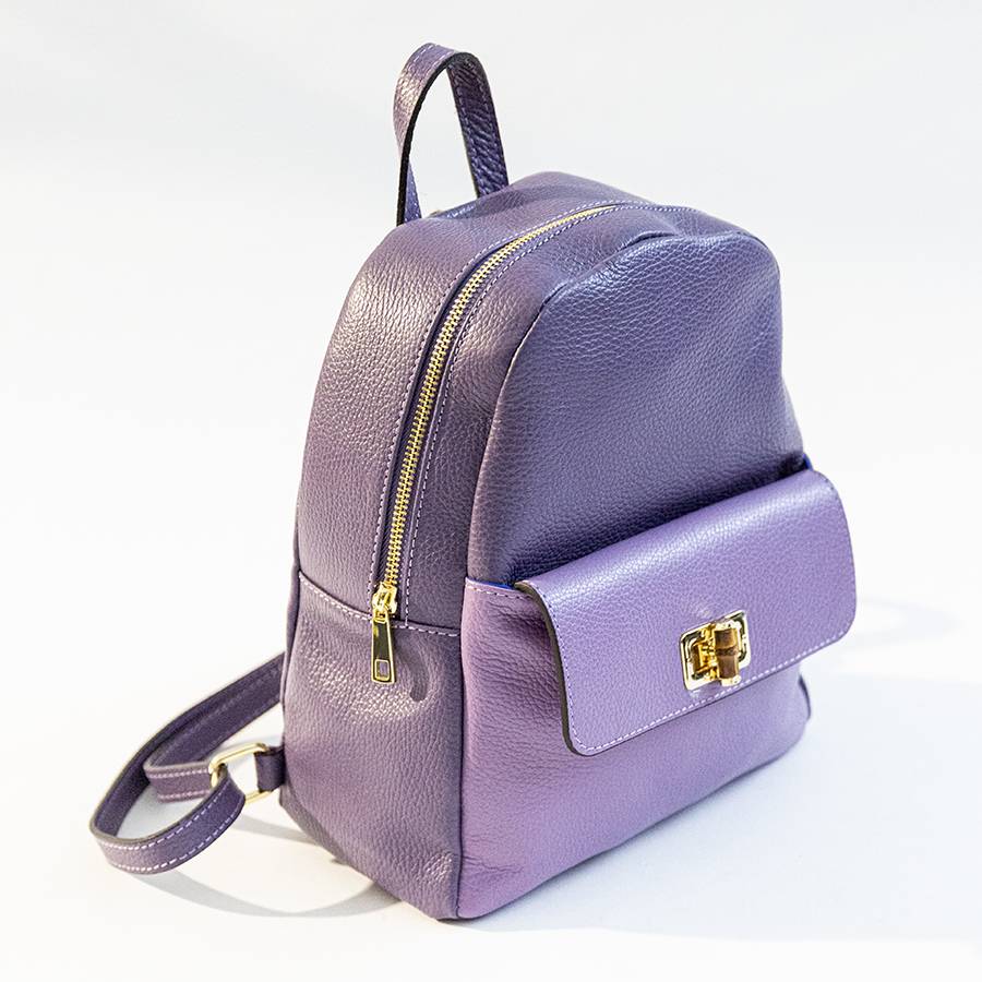 Laura Di Maggio NEMO – Zaino in pelle lilla & violetto Rilascio limitato