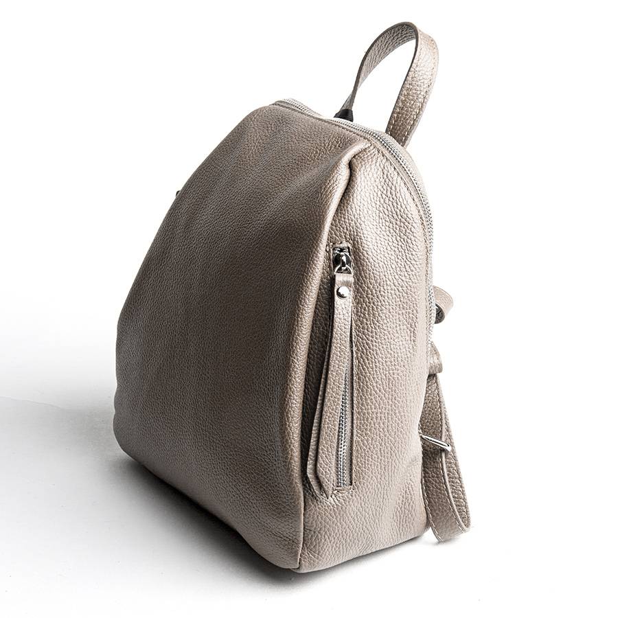 Laura Di Maggio ZIP – zainetto in pelle dollaro beige 2025