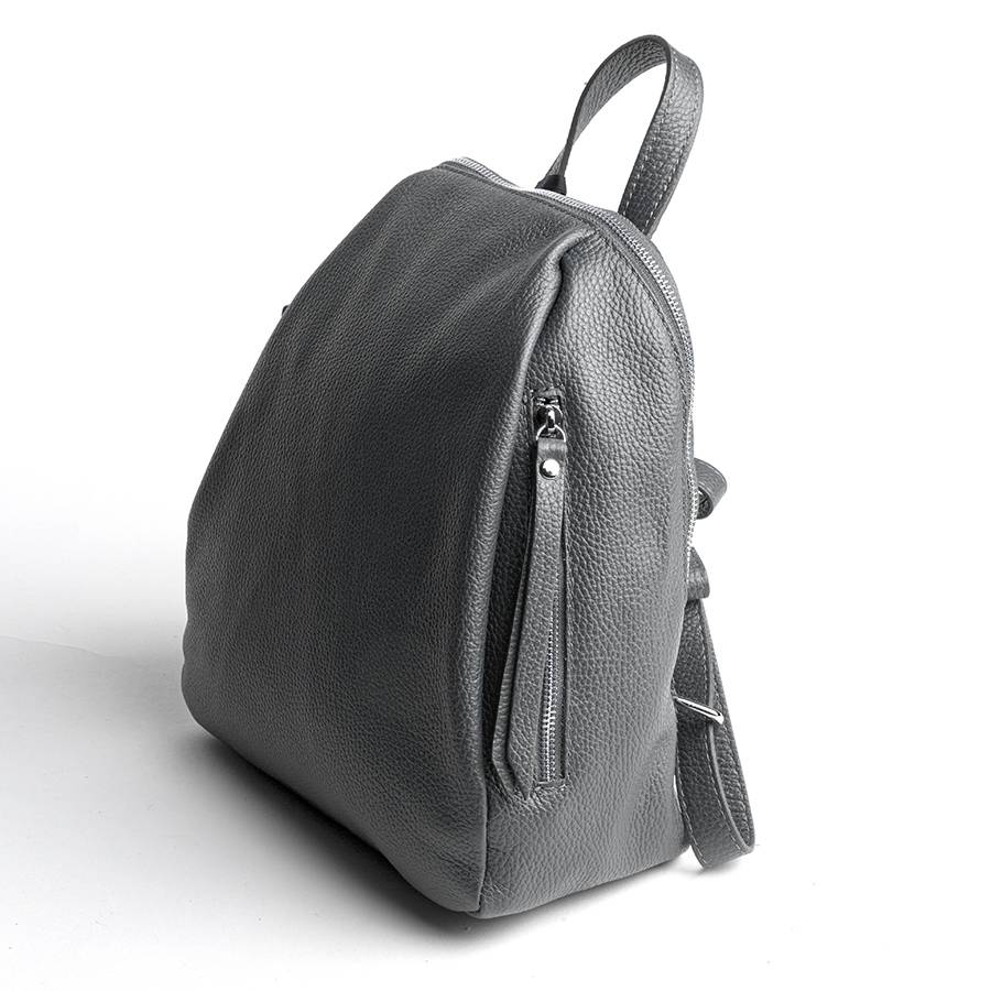 Laura Di Maggio ZIP – zainetto in pelle dollaro grigio 2025