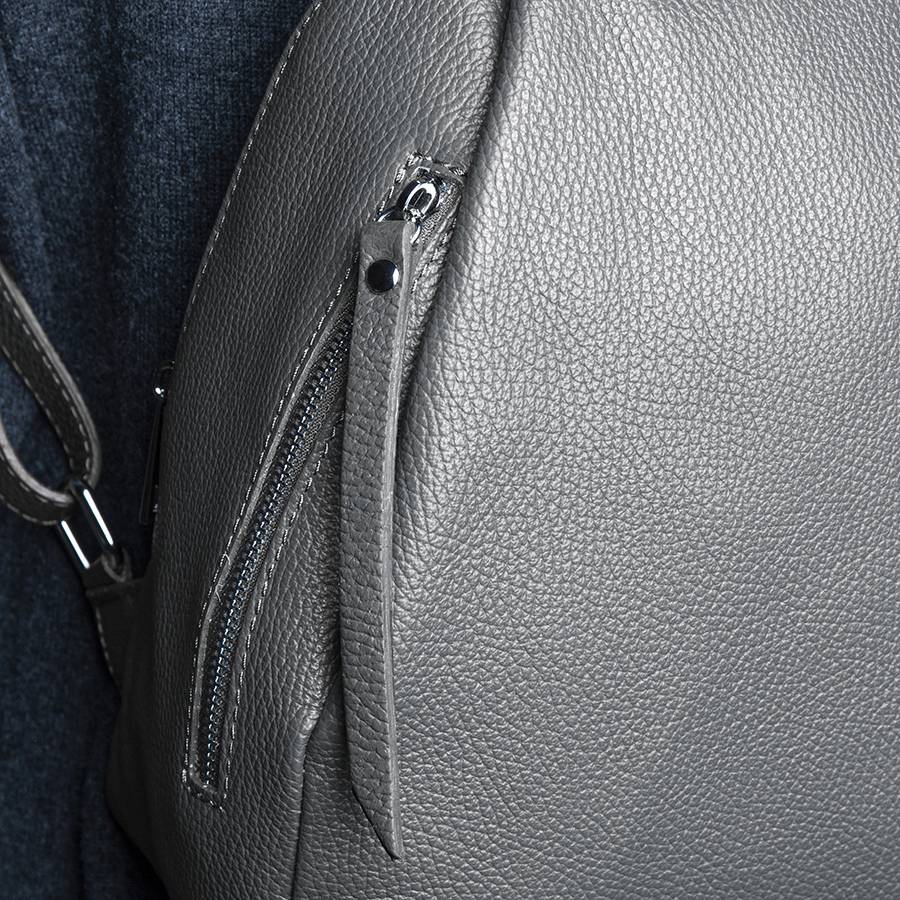 Laura Di Maggio ZIP – zainetto in pelle dollaro grigio 2025