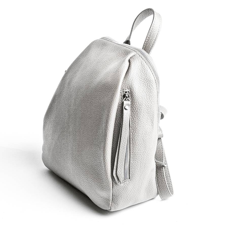 Laura Di Maggio ZIP – zainetto in pelle dollaro latte In Linea
