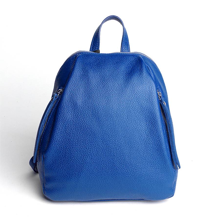Laura Di Maggio ZIP – zainetto in pelle dollaro blu elettrico Qualità