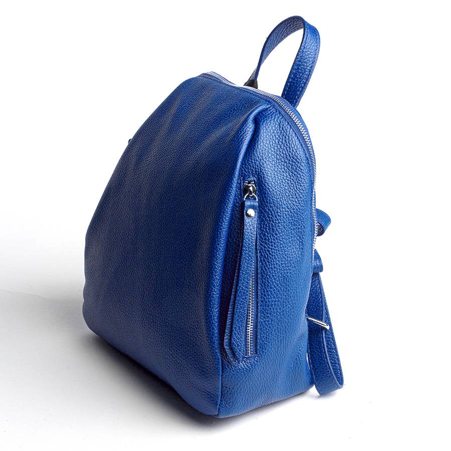Laura Di Maggio ZIP – zainetto in pelle dollaro blu elettrico Qualità