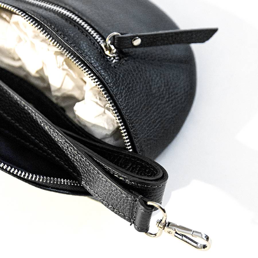 Laura Di Maggio MARSUPIO in pelle dollaro nero Pezzi Unici