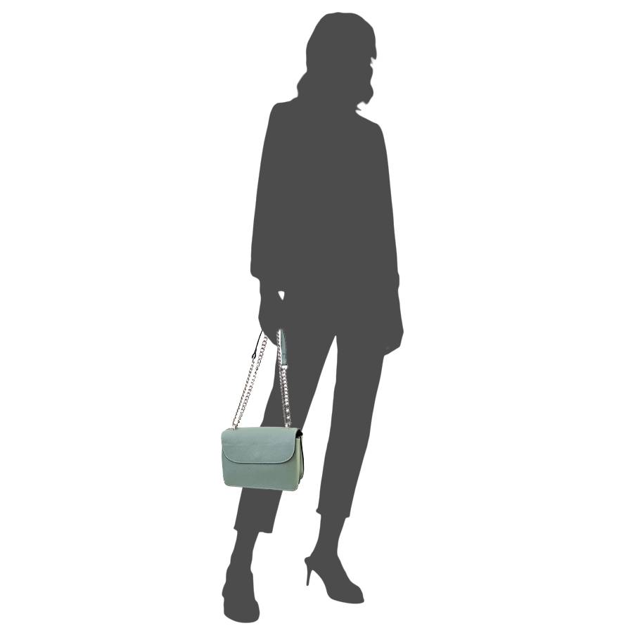 Laura Di Maggio TITTI – Postina a spalla in pelle dollaro menta Saldi