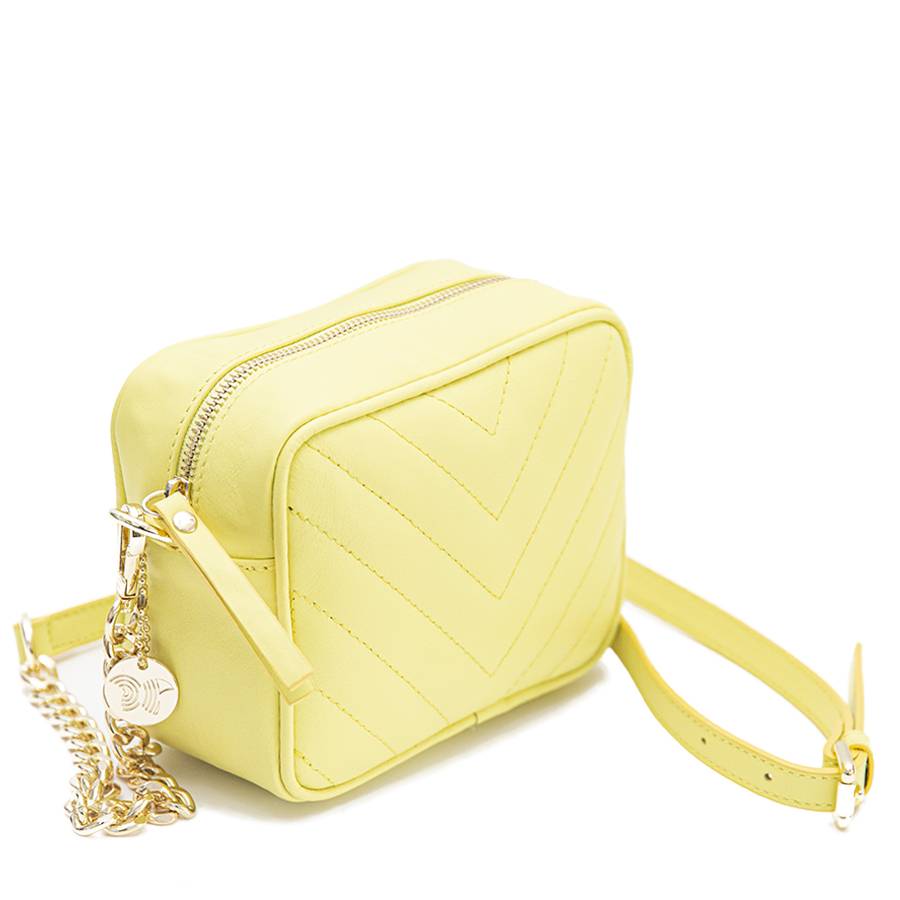 Laura Di Maggio COCCA – Borsa da Sera in Pelle Soft Trapuntato – Lime Offerte