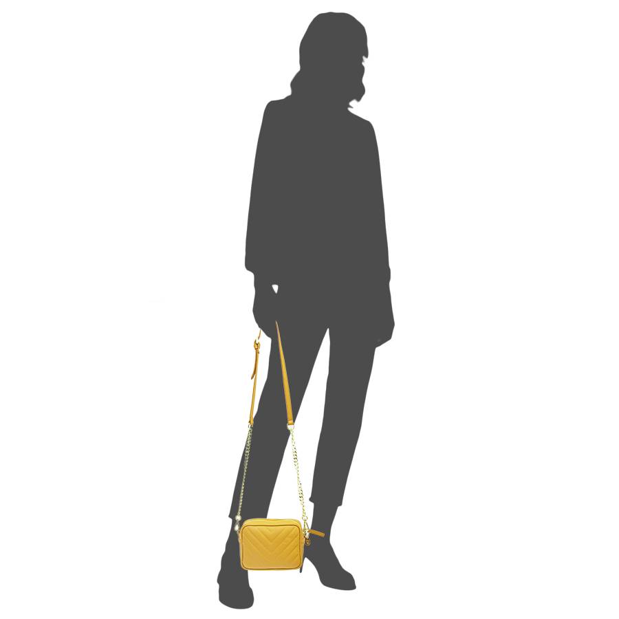 Laura Di Maggio COCCA – Borsa da Sera in Pelle Soft Trapuntato – Senape Hotsell